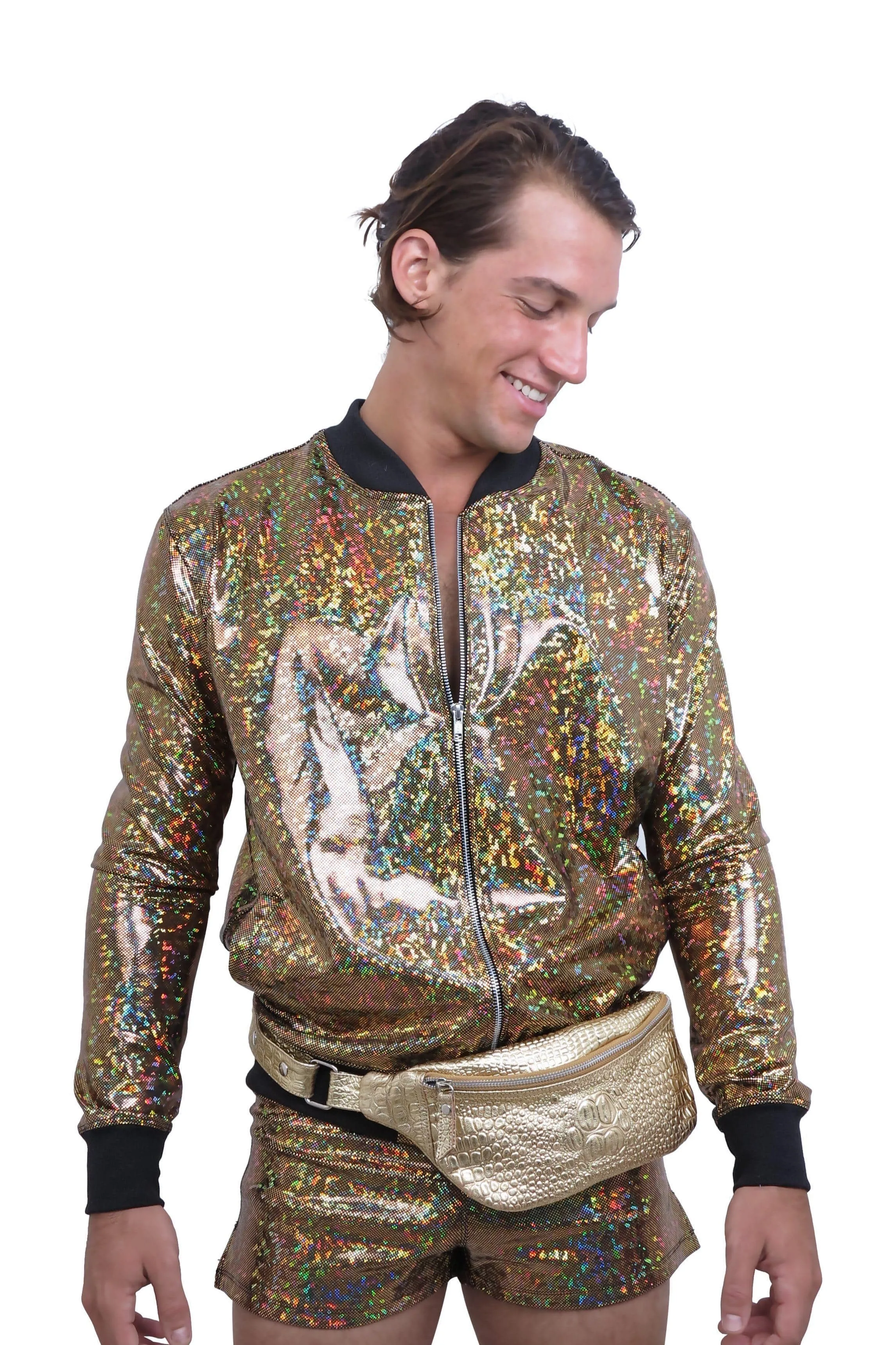 Mens Holographic Bomber Jacket | 13 Colors