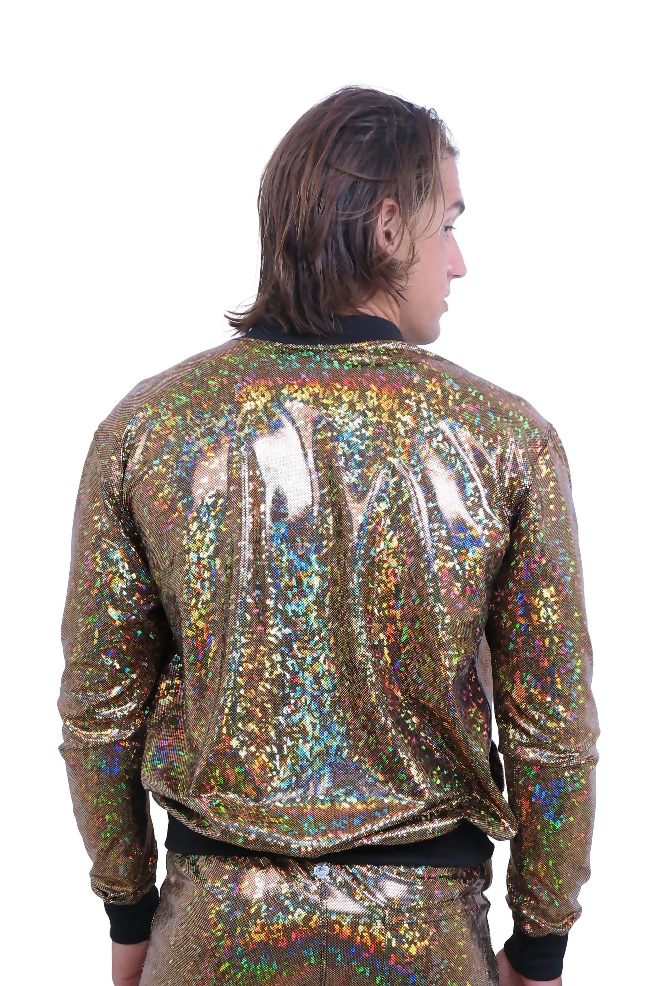 Mens Holographic Bomber Jacket | 13 Colors