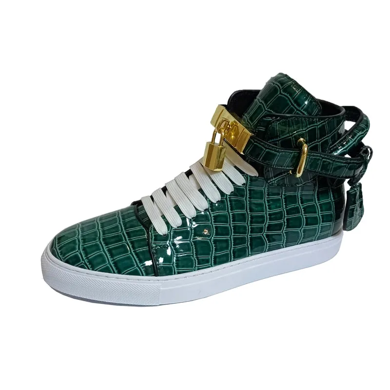 Men's Pattern High Top Sneakers