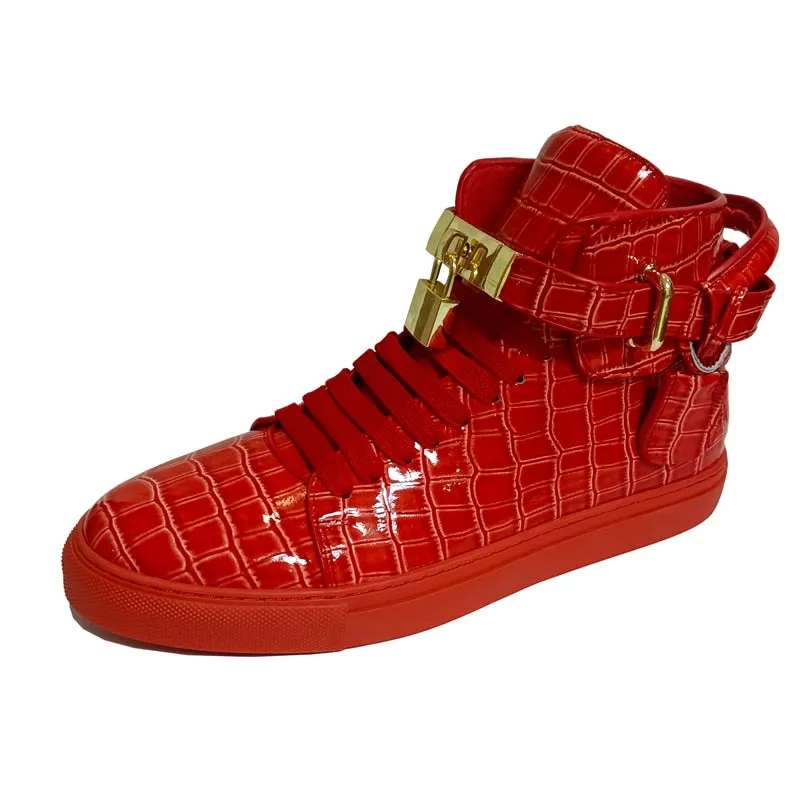 Men's Pattern High Top Sneakers