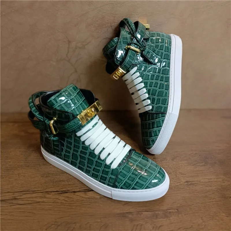 Men's Pattern High Top Sneakers