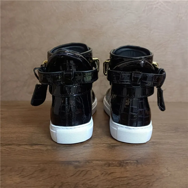 Men's Pattern High Top Sneakers
