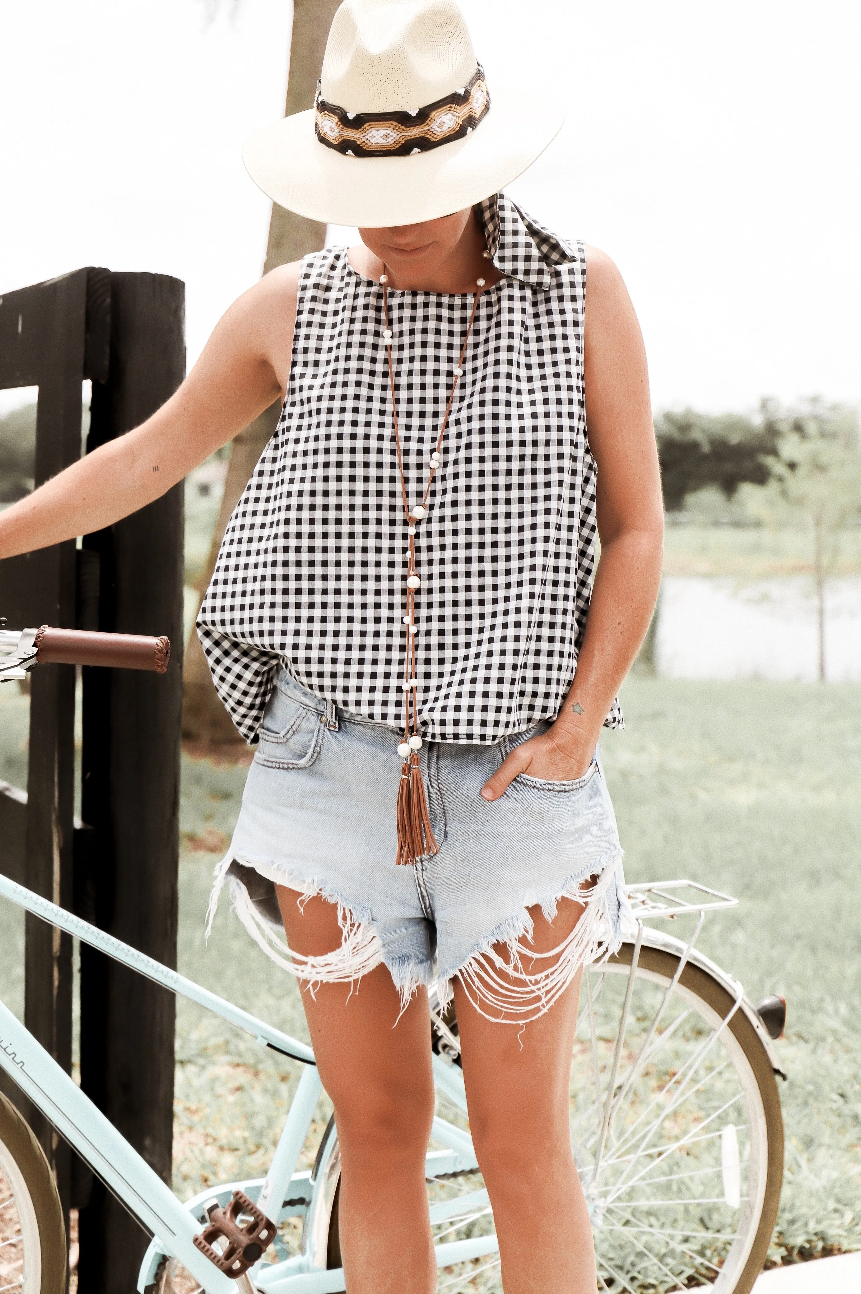 Milou Gingham Vest