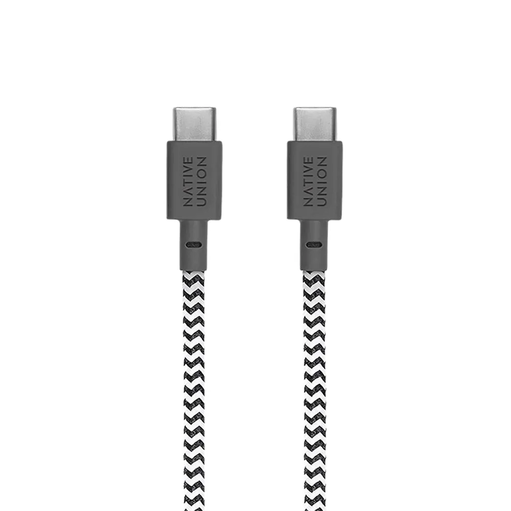 NATIVE UNION Bundle Fast GaN Charger 30W & 1.2M C To C Cable White Zebra