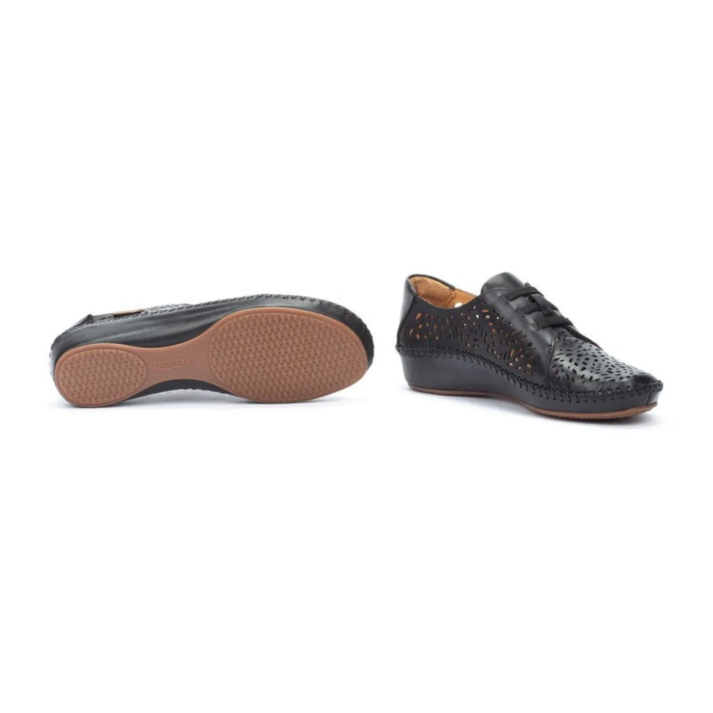 Pikolinos P. Vallarta 655-4783 Women's Elastic Leather Sneakers in Black