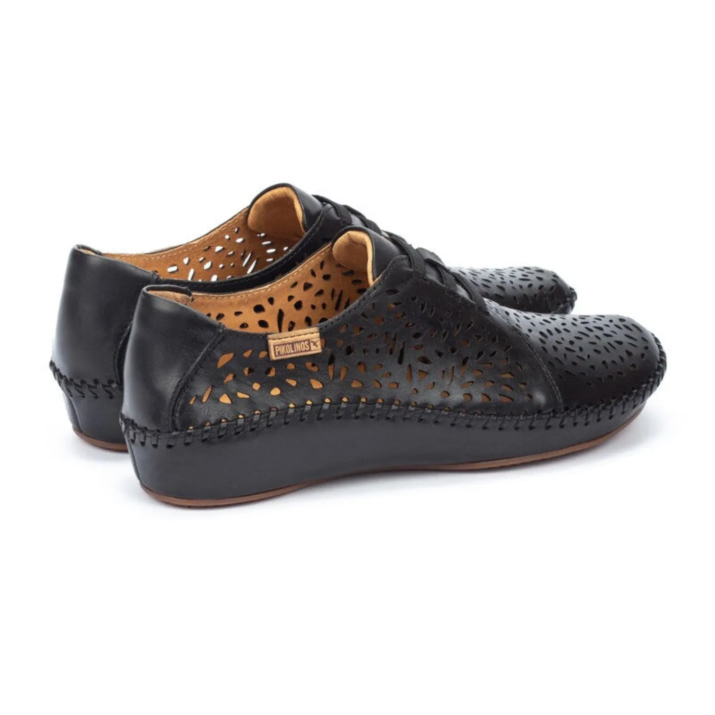 Pikolinos P. Vallarta 655-4783 Women's Elastic Leather Sneakers in Black