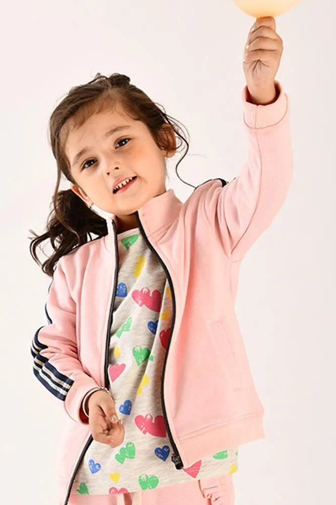 PINK ZIP UP SWEATSHIRT (FLEECE)