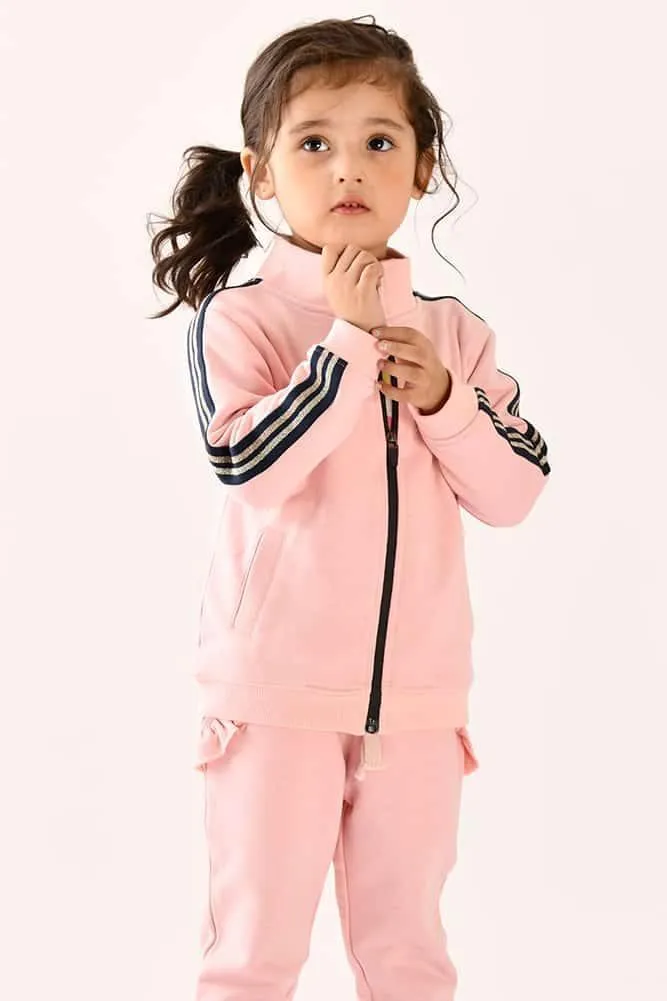 PINK ZIP UP SWEATSHIRT (FLEECE)
