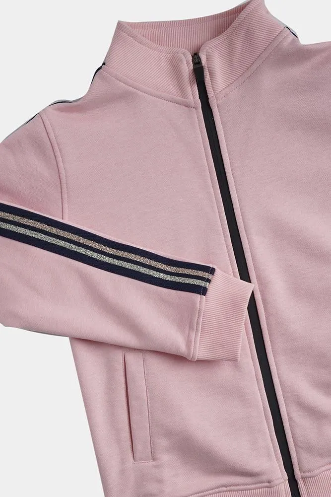 PINK ZIP UP SWEATSHIRT (FLEECE)