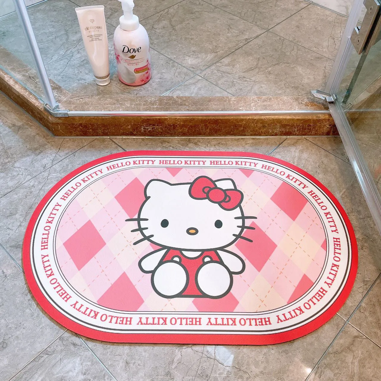 Sanrio Hello Kitty My Melody Cinnamoroll Kuromi Bathroom Absorbent Quick Dry Floor Mat