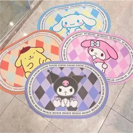 Sanrio Hello Kitty My Melody Cinnamoroll Kuromi Bathroom Absorbent Quick Dry Floor Mat