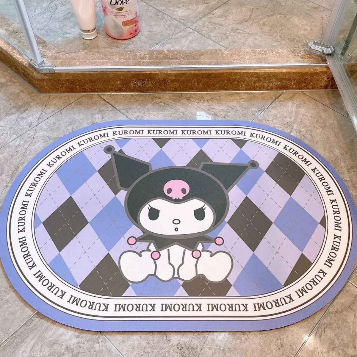 Sanrio Hello Kitty My Melody Cinnamoroll Kuromi Bathroom Absorbent Quick Dry Floor Mat