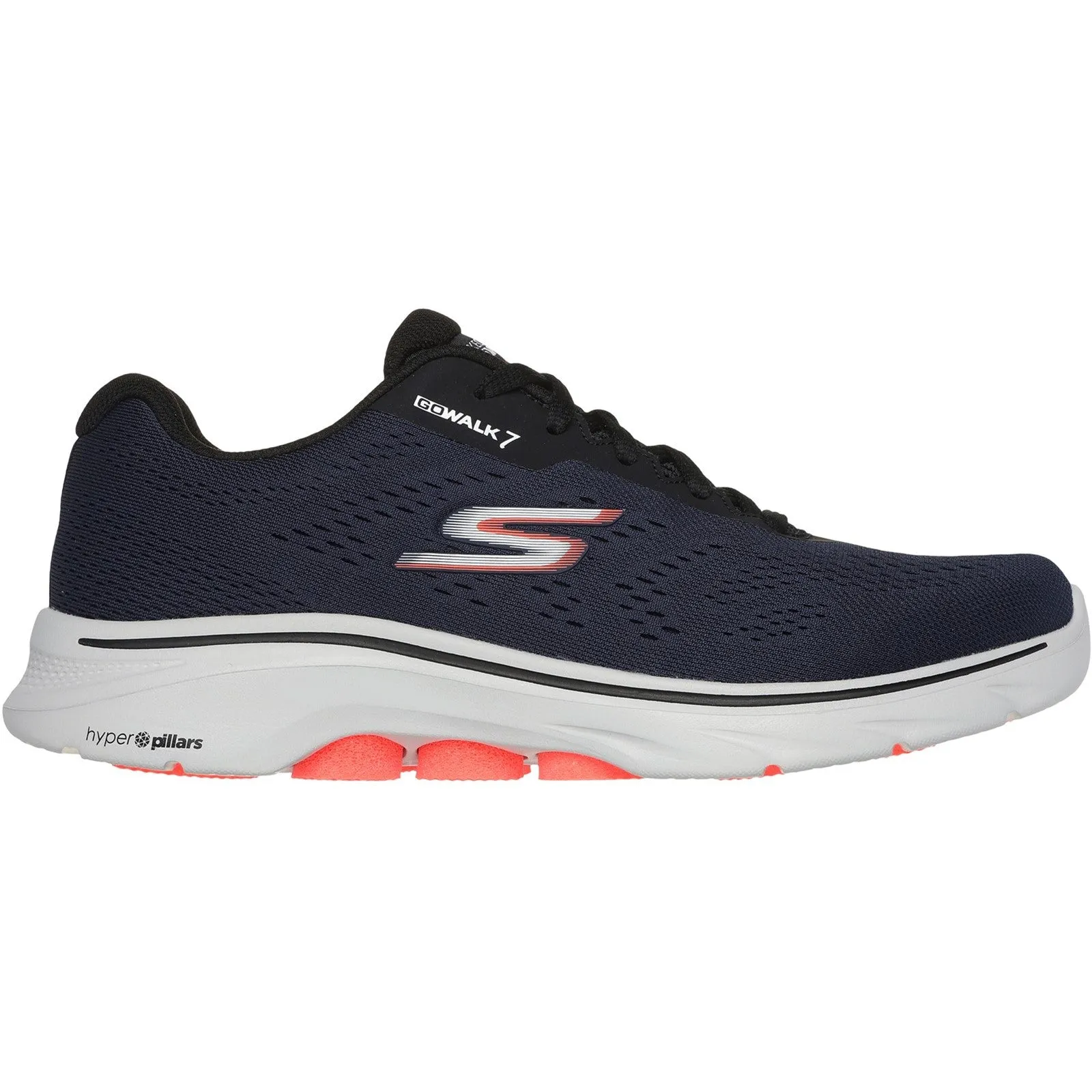 Skechers Mens GO WALK 7 Avalo 2 216639-NVBK Navy/Black Lace Up Shoe