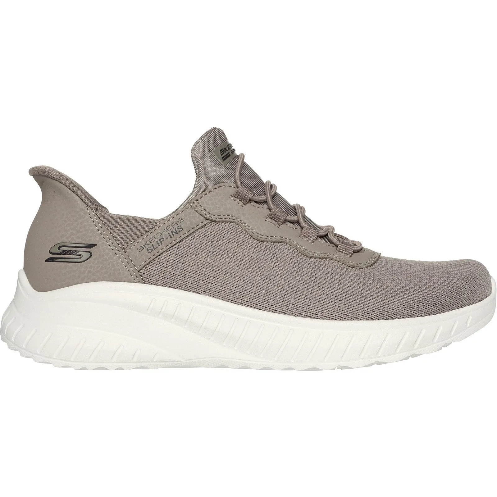 Skechers Womens BOBS Sport Squad Chaos 117500W-TPE Taupe Slip On Shoe