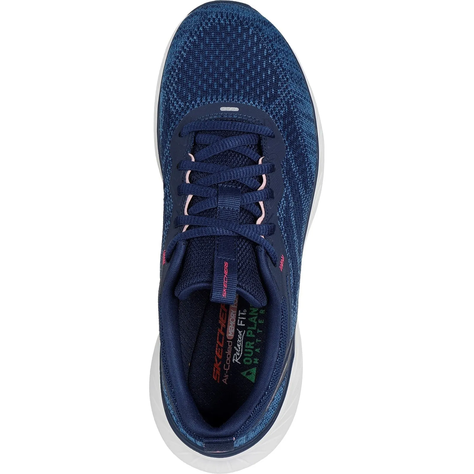 Skechers Womens Edgeride Power Flow 150471-NVPK Navy/Pink Lace Up Shoe