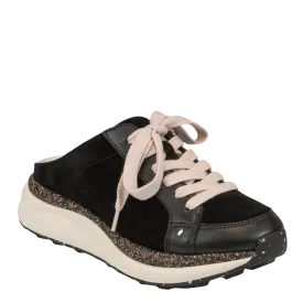 SWIFTSTEP in BLACK Backless Sneakers