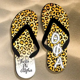Theta Phi Alpha Cheetah Print Flip Flops - SBL100 - SUB