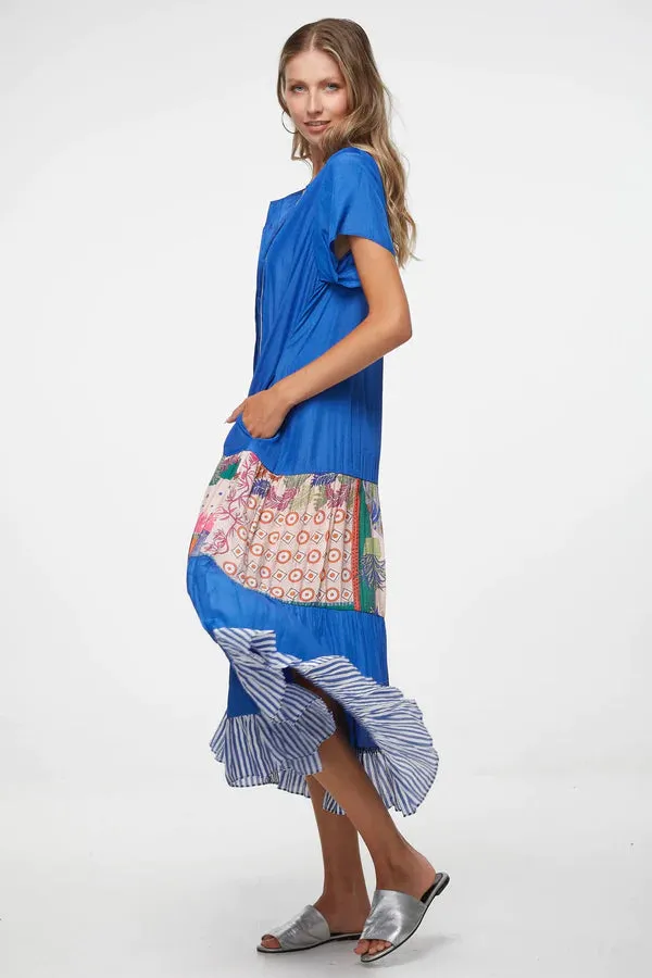 Tiered Dress - Azure Combo