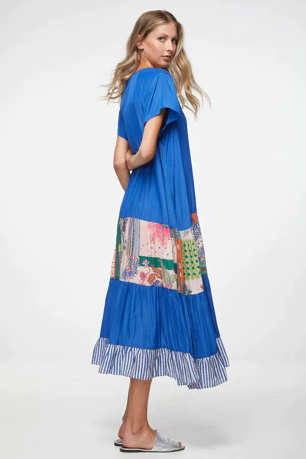 Tiered Dress - Azure Combo