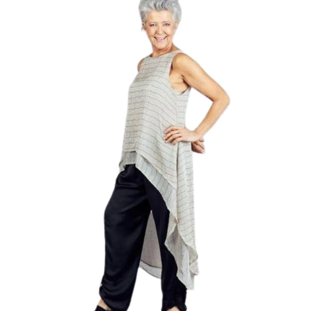 Totem Tunic Beige & Black Print