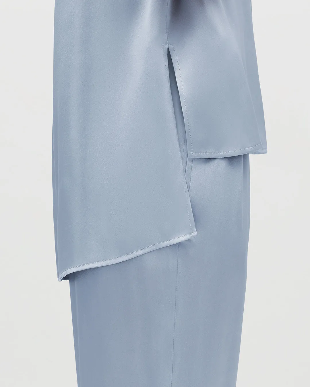 Washable Charmeuse High-Low Top