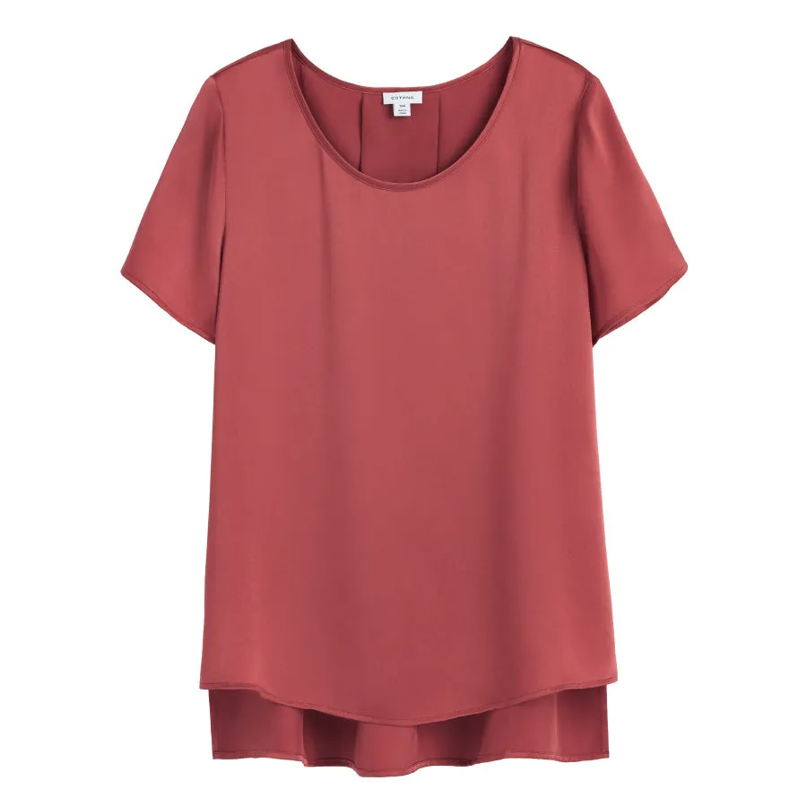 Washable Charmeuse High-Low Top
