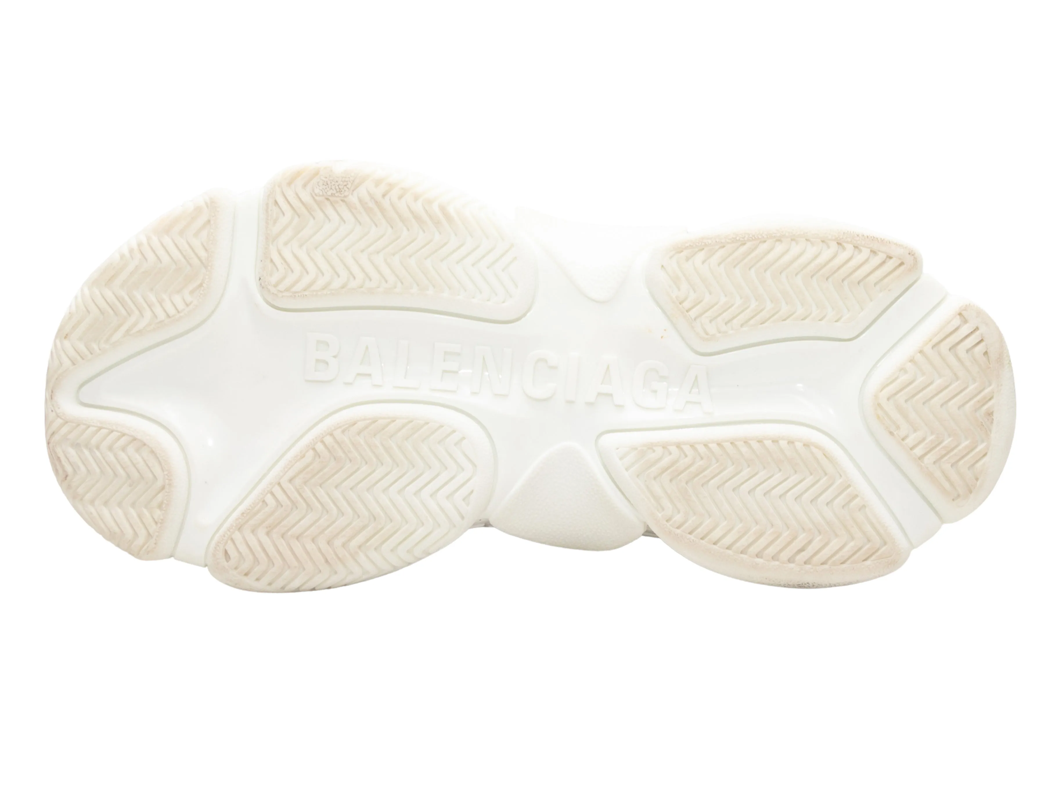 White Balenciaga Triple S Platform Sneakers Size 37
