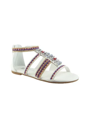 White Flat Sandals