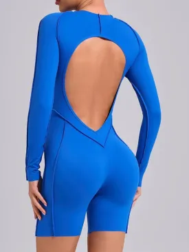 ZASUWA Female Heart Backless Long Sleeves Romper