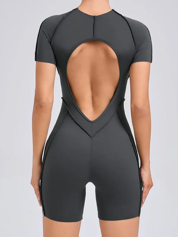 ZASUWA Female Heart Backless Romper