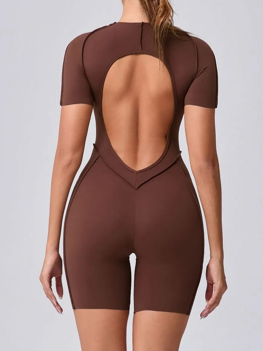 ZASUWA Female Heart Backless Romper